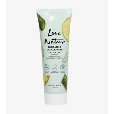 Drėkinamasis gelinis prausiklis su alaviju ir ananasais „Love Nature“ Oriflame, 125 ml