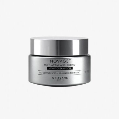 „Novage+ Multi-Active Anti-Ageing“ riebus naktinis kremas ORIFLAME, 50 ml