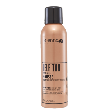Savaiminio įdegio putos su atspalviu Q10 TINTED MOUSEE "SIENNA X", 200ml