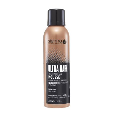 Savaiminio įdegio putos su atspalviu ULTRA DARK TINTED MOUSEE "SIENNA X", 200ml
