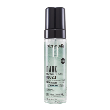 Skaidrios savaiminio įdegio putos DARK TAN WATER MOUSSE "SIENNA X", 190 ml