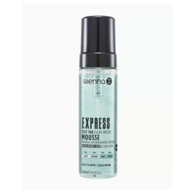 Skaidrios savaiminio įdegio putos EXPRESS TAN WATER MOUSSE "SIENNA X", 190ml