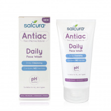 SALCURA prausiklis mišriai, riebiai, į aknę linkusiai odai Antiac Daily Face Wash, 150 ml 