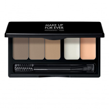 MAKE UP FOR EVER Antakių modeliavimo paletė iš 3 spalvų,vaško, pudros ir dvipusis šepetėlis PRO SCULPTING BROW PALETTE, pasirinkimas iš 2 rinkinių, 1 vnt 