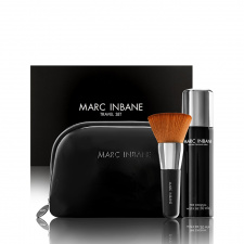 MARC INBANE rinkinys "Travel set" (natūralus įdegio purškiklis + Kabuki šepetėlis + kelioninė dėtuvė), 1 vnt 