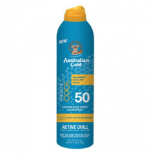 AUSTRALIAN GOLD SPF50 vėsinanti purškiama apsaugos nuo saulės priemonė Active, 177 ml 